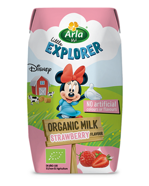 Little Explorer Strawberry flavoured organic milk 200 ml