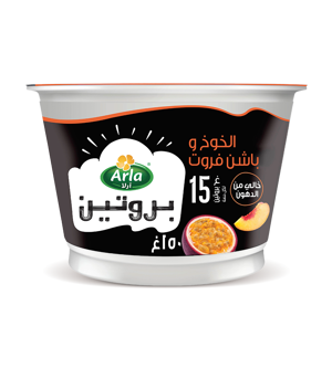آرلا بروتين زبادي بنكهة الخوخ والباشن فروت 150 غ