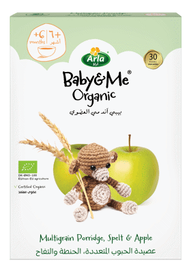 Arla Baby&me Organic Organic Multi-Grain Porridge, Spelt & Apple 210g