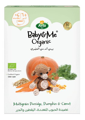 Arla Baby&me Organic Multi-Grain Porridge, Pumpkin, Oats & Carrot 210g
