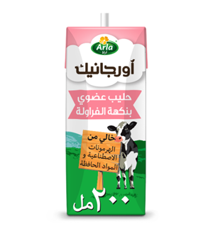 حليب آرلا العضوي فراولة 200ml