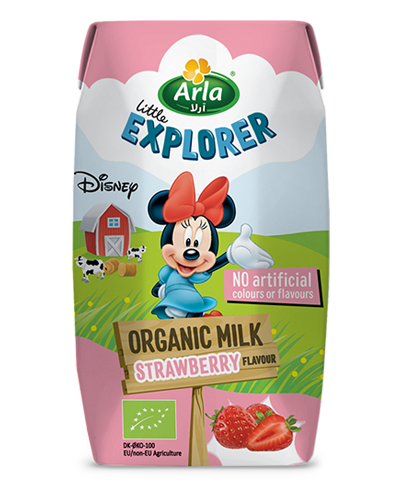 Little Explorer Strawberry flavoured organic milk 200 ml