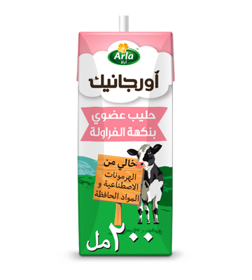 حليب آرلا العضوي فراولة 200ml